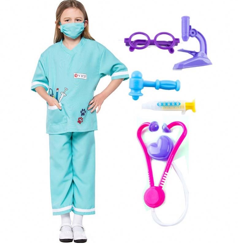 Dr Uniform Animal Doctor Veterinarian Toat Play Dress Up Set Halloween kostumer med medicinsk kit HCBC-013