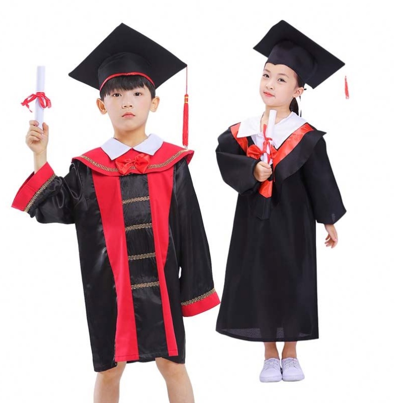 Kids Boys Girls Role Play Bachelor Graduering Costume With Hat HCBC-026
