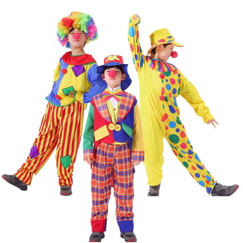 Halloween Kid Holiday Variety Funny Full Set Costume Cosplay Clown tøjdragt HCBC-027