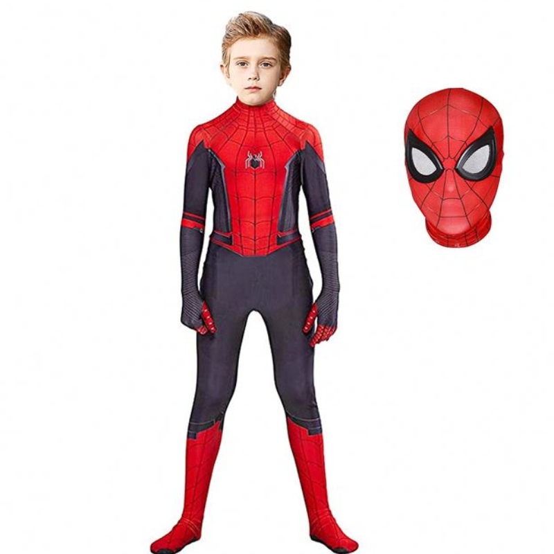 Spiderman kostume bodysuit til børn spandex zentai halloween cosplay jumpsuit 3d stil