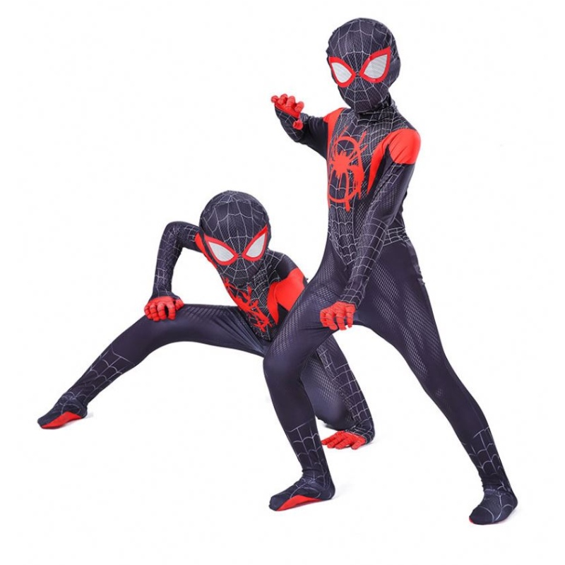 Nye Miles Morales langt fra hjemmet cosplay kostume zentai spiderman kostume superhelt bodysuit spandex dragt til børn skræddersyet