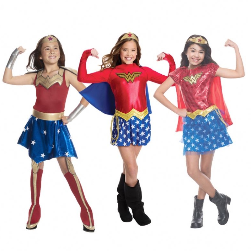 Børn super cosplay kostumer super piger kjole superwoman kjole super halloween tøj
