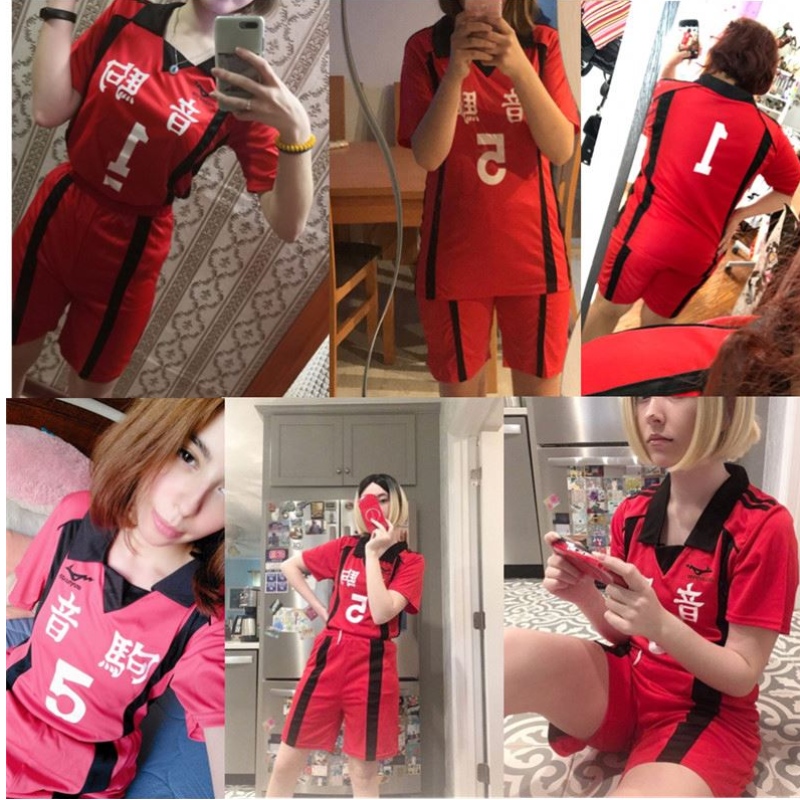 Voksen Haikyuu Nekoma High School#5 1 Kenma Kozume Kuroo Tetsuro Cosplay Haikiyu Volley Ball Team Jersey Sportswear Uniform