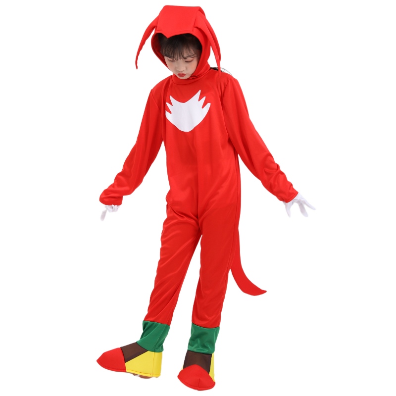 Børn scenepræstation kostumer rød sonisk halloween kostume til børn